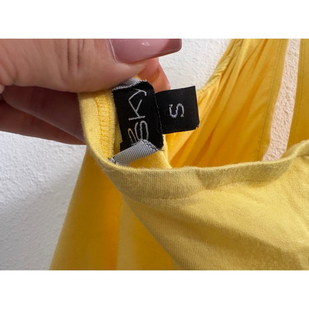 Vintage Y2K SKY Yellow Embellished Halter Top Size S - Picture 3 of 3